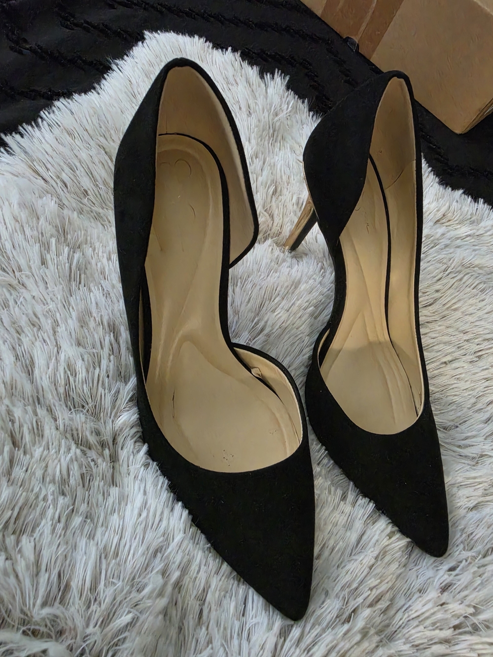 Jessica Simpson Black Pointed D'Orsay Stiletto Heels
